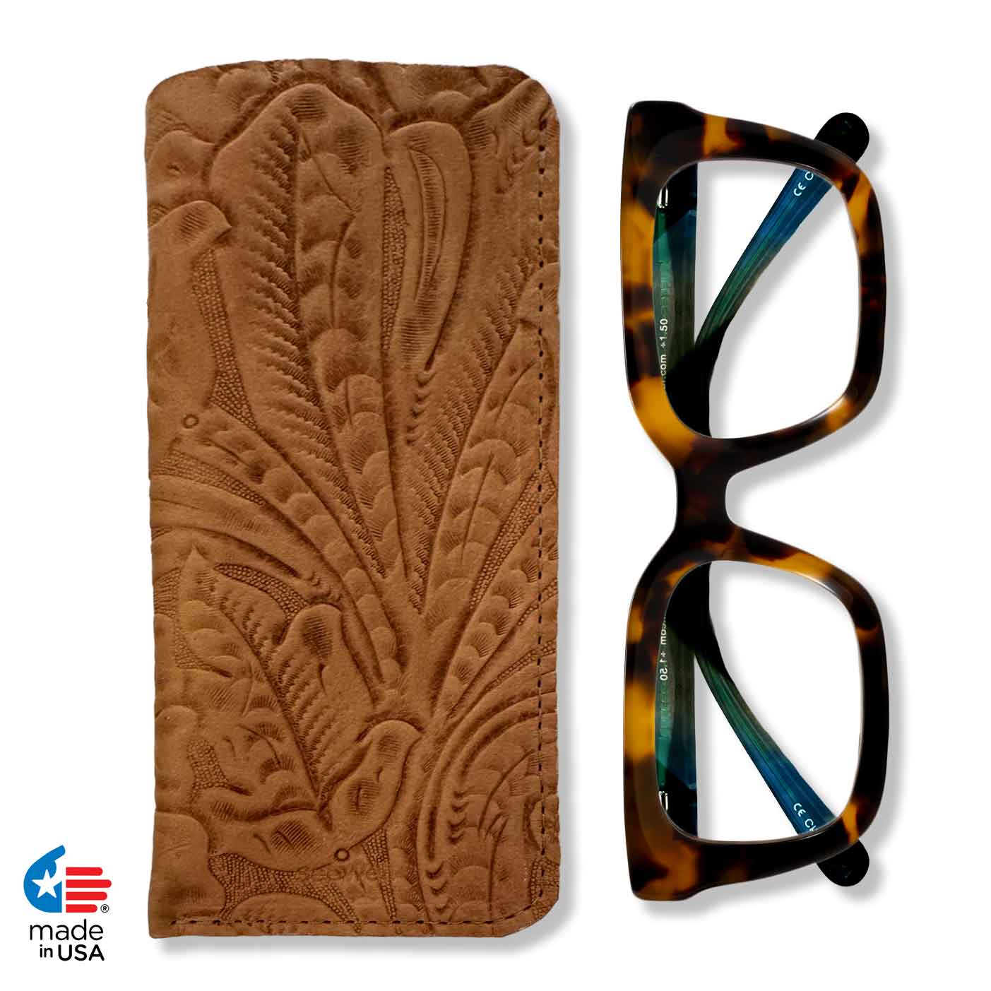 Southwestern Leather Eyeglass Case